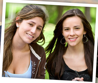 teen girls smiling